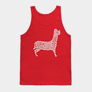 Love my Dog's Footprints 2 (White Embossed) Tank Top